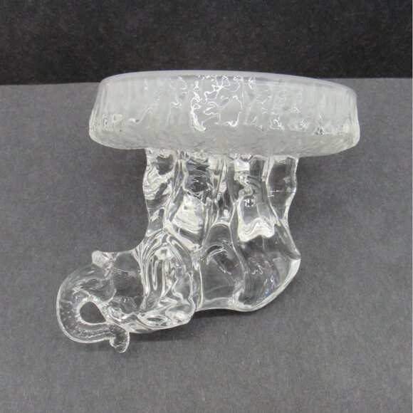 Crystal ELEPHANT Mom and BABY Calf Figurine on Frosted Base Vintage - Picture 11 of 11